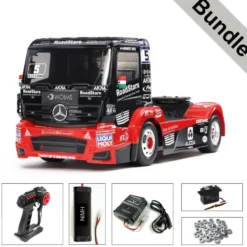 Tamiya 58683 M-B Race Truck Actros MP4 BUNDLE Silber