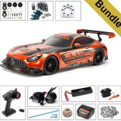 Tamiya 58750 Mercedes-AMG GT3 EVO (TT-02) BUNDLE "Gold"