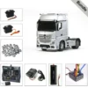 Tamiya 56335 Mercedes Benz Actros 1851 Gigaspace BUNDLE "Silber"
