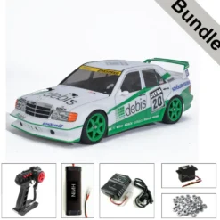 Tamiya 58656 Mercedes-Benz 190E Debis Zakspeed TT-01E BUNDLE "Silber"