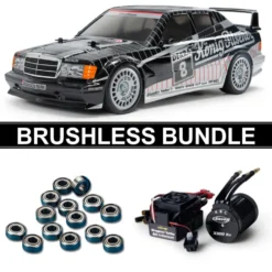 Tamiya 47525 Mercedes-Benz 190E Evo.II 1991 vorlackiert (TT-02) BRUSHLESS-BUNDLE