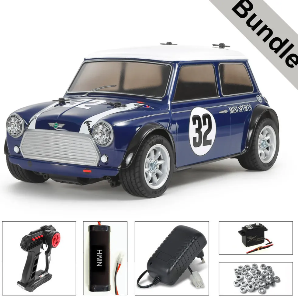 Tamiya 58747 Mini Cooper Racing (MB-01) BUNDLE "Silber"