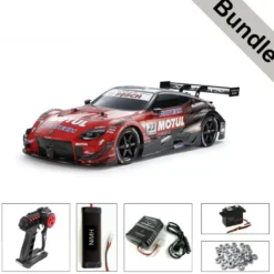 Tamiya 47503 Motul Autech Z 2023 (TT-02) vorlackiert BUNDLE "Silber"
