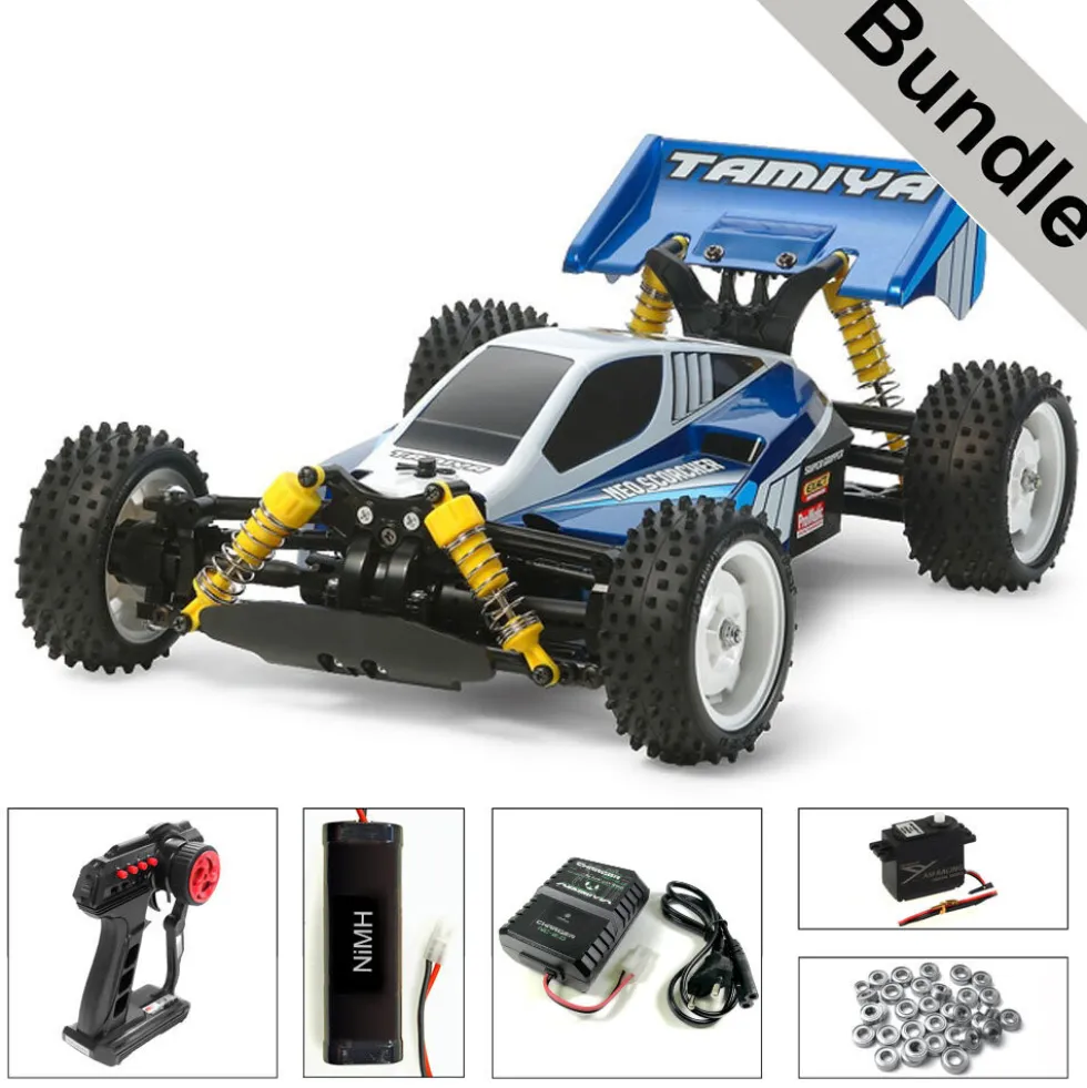 Tamiya 58568 Neo Scorcher TT-02B BUNDLE "Silber"