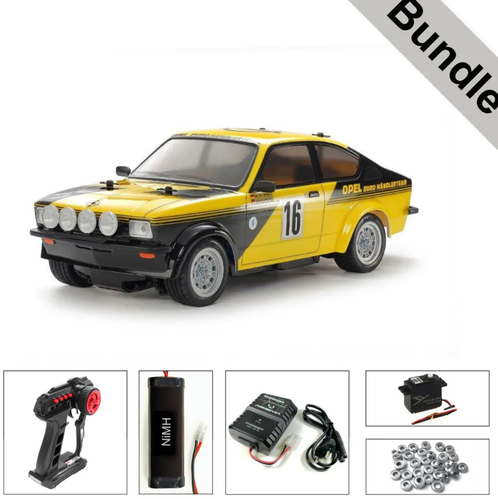 Tamiya 47499 Opel Kadett GT/E Rally (MB-01) vorlackiert BUNDLE "Silber"
