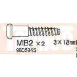 Tamiya Pass-Schraube 3x18mm (2 Stk.) #9805945