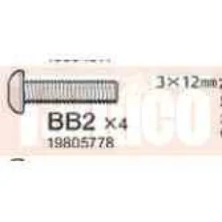 Tamiya Rundkopf-Schraube 3x12mm (10 Stk.) #9805778