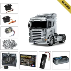 Tamiya 56364 Scania R470 Silber Edition BUNDLE "Gold"