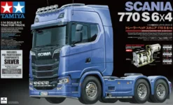 Tamiya 56373 Scania 770 S 6x4 3-Achser 1:14 Bausatz (silber vorlackiert)