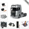 Tamiya 56373 Scania 770 S 6x4 3-Achser (silber vorlackiert) BUNDLE "Silber"
