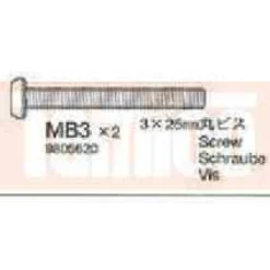 Tamiya 19805620 Schraube 3x25mm (2)