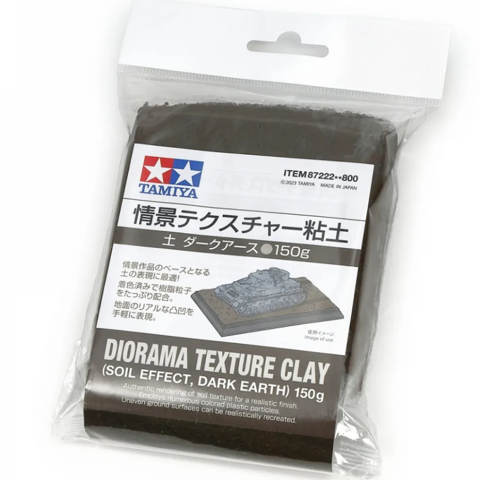 Tamiya 87222 Spachtelmasse Lehmboden/Erde dunkel 150g Dioramabau