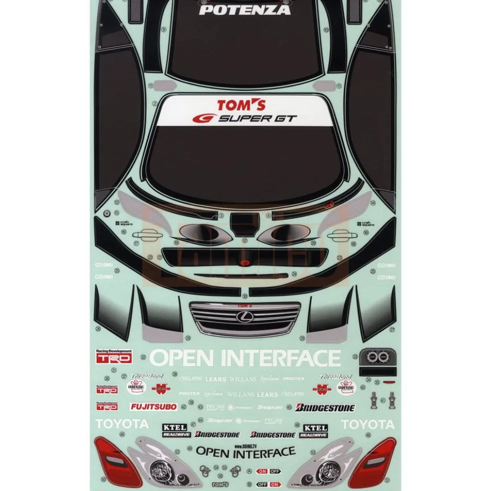 Tamiya 19808099 Sticker / Aufkleber Open Interface Toms