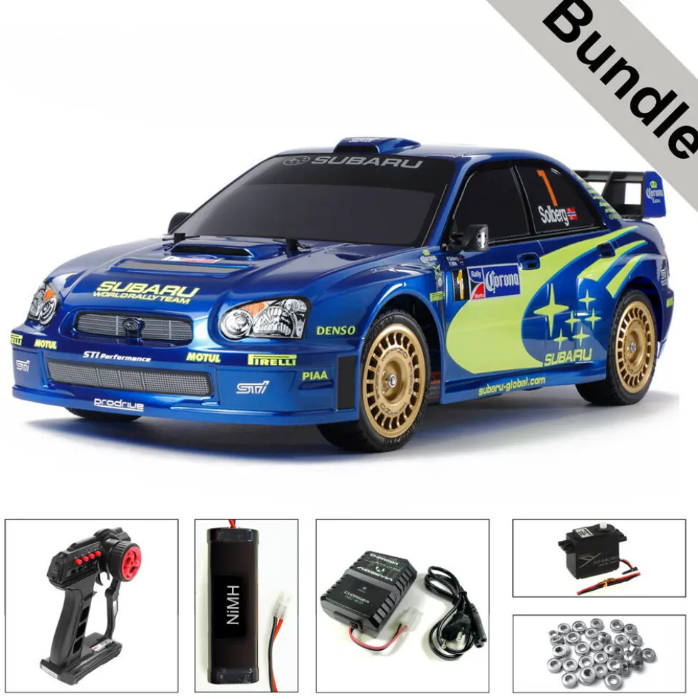 Tamiya 47372 Subaru Impreza WRC 2004 (TT-01E) BUNDLE "Silber"