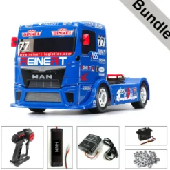 Tamiya 58642 Team Reinert Racing MAN TGS 1:14 TT-01E BUNDLE "Silber"