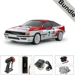 Tamiya 58718 Toyota Celica GT-Four 1990 TT-02 BUNDLE "Silber"