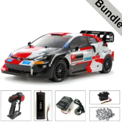 Tamiya 58716 Toyota Yaris Rally 1 Hybrid (TT-02) BUNDLE "Silber"