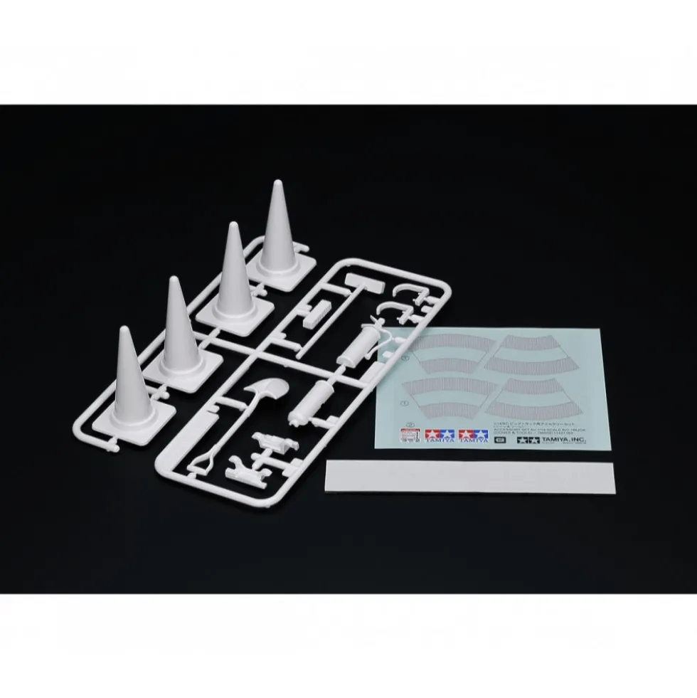 Tamiya 56558 Truck Baustellen-Set Pylone/Werkzeug 1:14