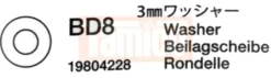 Tamiya Unterlegscheibe 3mm (10 Stk.) #9804228