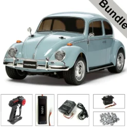 Tamiya 58572 Volkswagen Käfer (M-06) BUNDLE "Silber"