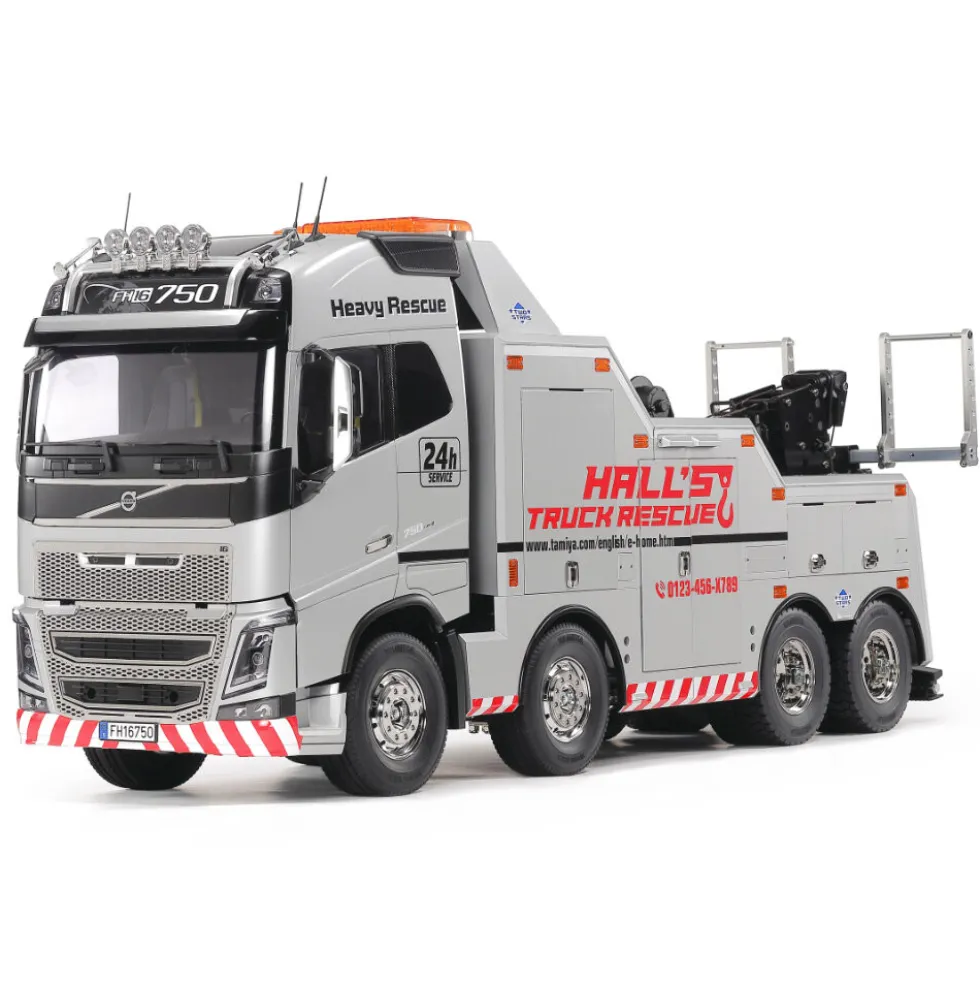 Tamiya 47528 Volvo FH16 Abschlepper 8x4 Bausatz 1:14 Vorlackiert