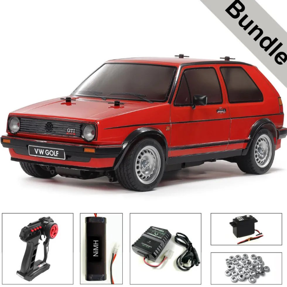 Tamiya 58748 VW Golf Mk2 GTI 16V (MB-01) BUNDLE "Silber"