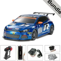 Tamiya 58508 VW Scirocco GT24-CNG R-Line (TT-01E) BUNDLE "Silber"
