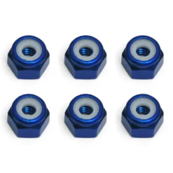 Team Associated Alu Stoppmutter 8-32 blau (6)