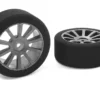 Team Corally - Attack Moosgummi Reifen - 1/10 GP Toerenwagen - 42 shore - 26mm Vorder - Carbon Felgen - 2 Sts