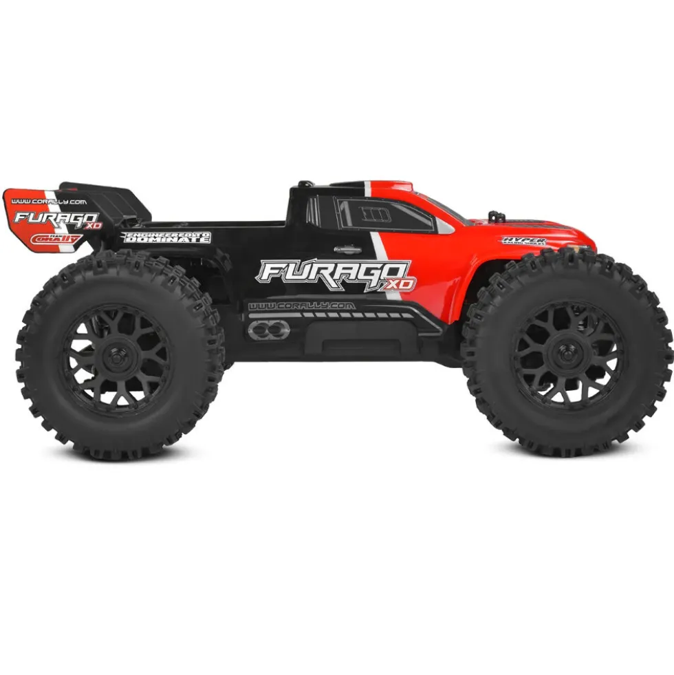 Team Corally Furago XD RTR Brushed 2S 1:12 (mit Akku + Lader) Rot
