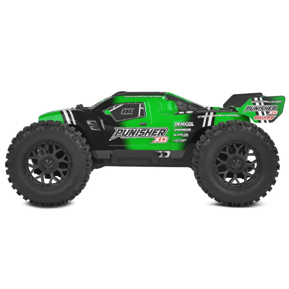 Team Corally Punisher XD RTR 1:12 Brushed 2S (mit Akku + Lader) Grün
