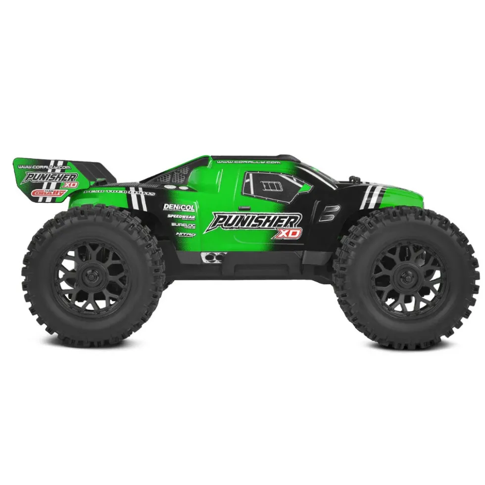 Team Corally Punisher XD RTR 1:12 Brushed 2S (mit Akku + Lader) Grün