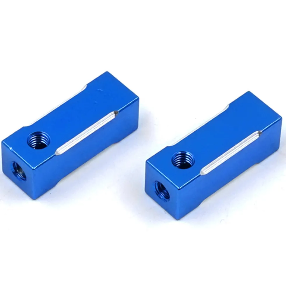 Xtra Speed Alu Servo Stays (2) Blau für Tamiya Top Force / Super Astute / Grasshopper / Egress / Fighting Buggy