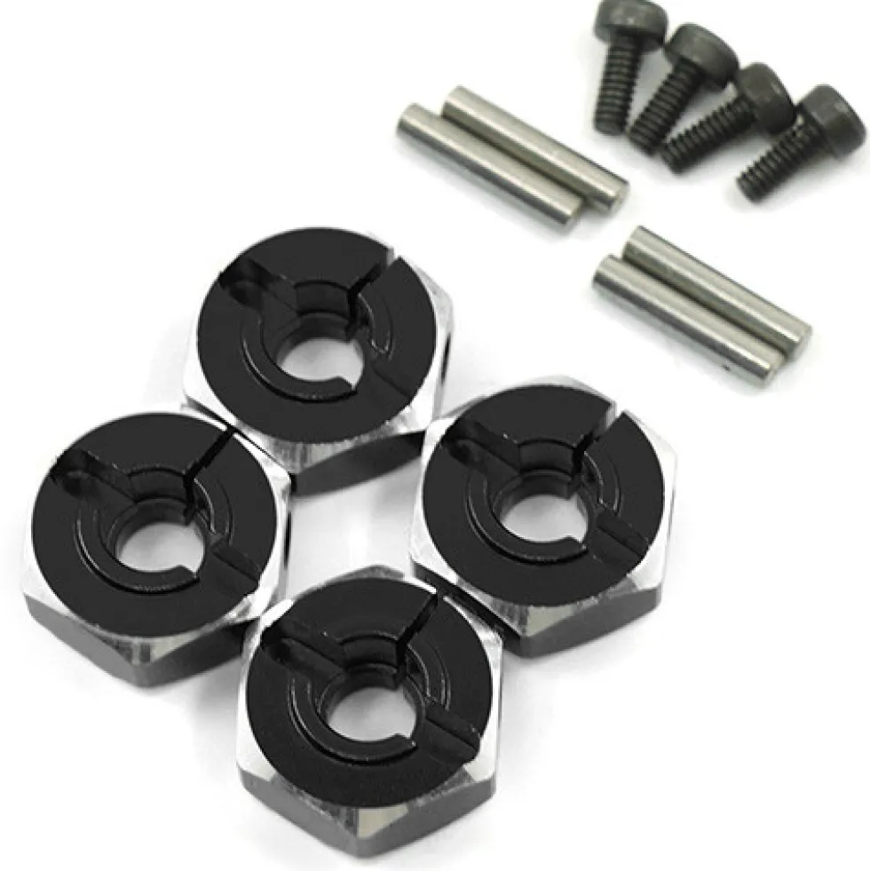 Yeah Racing Alu Aluminum Hex Adaptor Set 12x5.5mm Schwarz