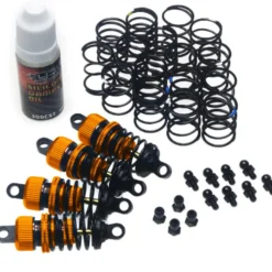 Yeah Racing Alu Dämpfer-Satz (4, orange) TT-01 / TT-02 / TA05