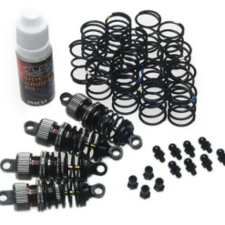 Yeah Racing Alu Dämpfer-Satz (4 Stk., grau) TT-01 / TT-02 / TA05