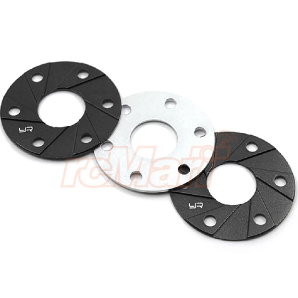 Yeah Racing Alu Motorhalter | Heatsink | 540 Motor | Spacer 1mm (2) Black