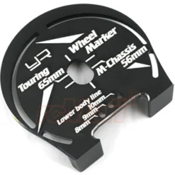 Yeah Racing Alu Radausschnitt-Schablone für 1:10 Touring/M-Chassis schwarz