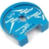Yeah Racing Alu Radausschnitt-Schablone für 1:10 Touring/M-Chassis blau