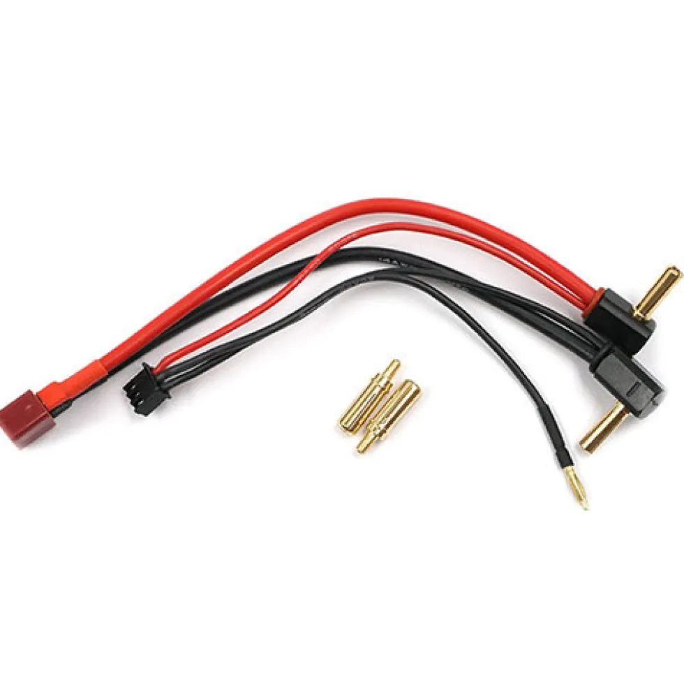 Yeah Racing Ladekabel 2S 4mm/5mm Winkelstecker T-Stecker